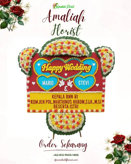 Papan Bunga Pernikahan Leahari